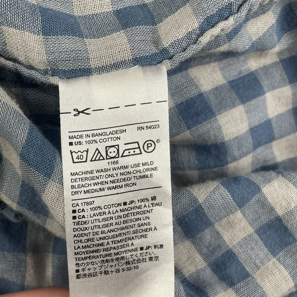 Banana‎ Republic Men's 100% cotton Blue Microprint Short Sleeve Button-Up Shirt